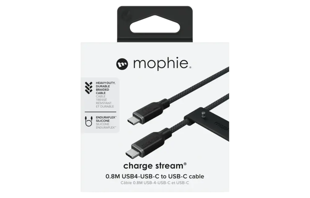 Mophie Charge Stream USB-C to USB-C 240W PD Cable 2.5ft/0.8M  - Black