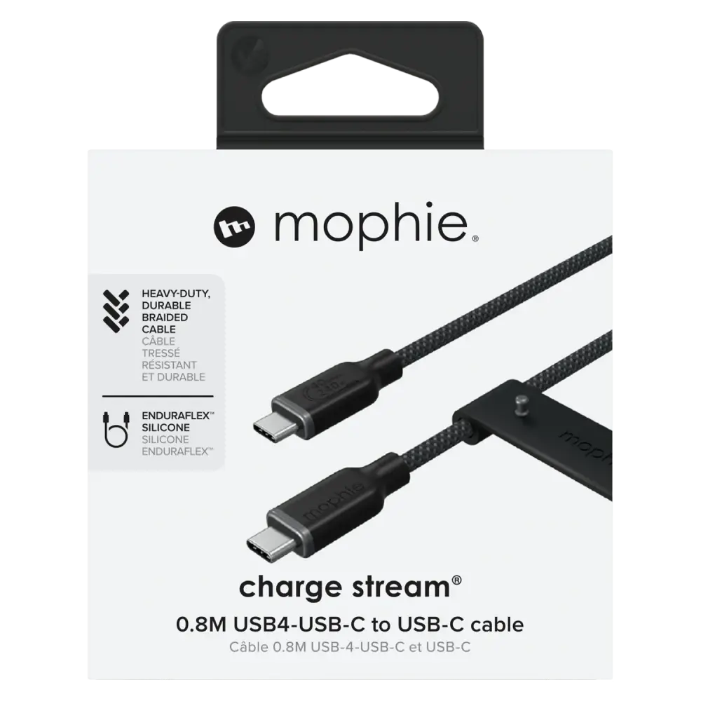 Mophie Charge Stream USB-C to USB-C 240W PD Cable 2.5ft/0.8M  - Black
