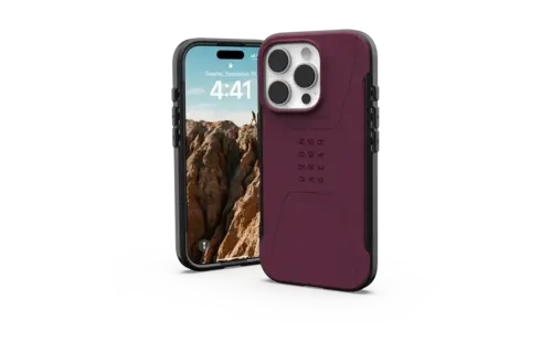 UAG Civilian MagSafe Case for iPhone 16 Pro - Bordeaux