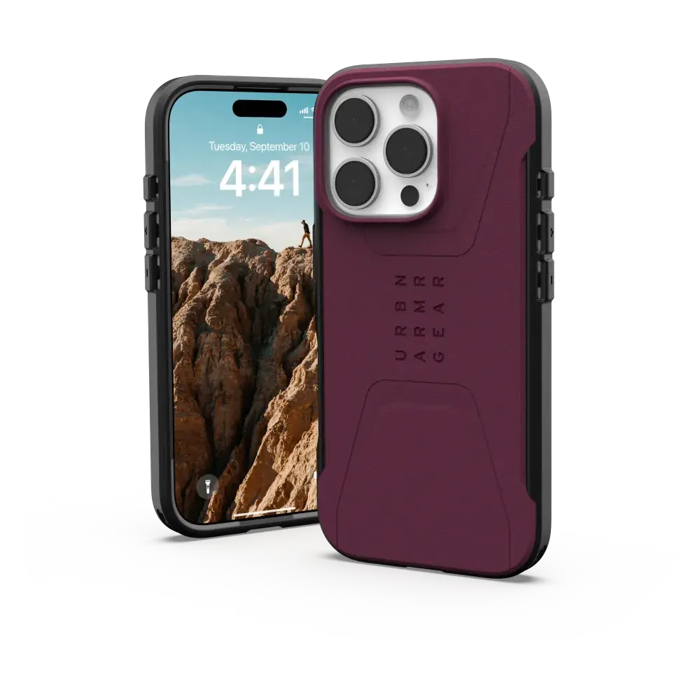 UAG Civilian MagSafe Case for iPhone 16 Pro - Bordeaux