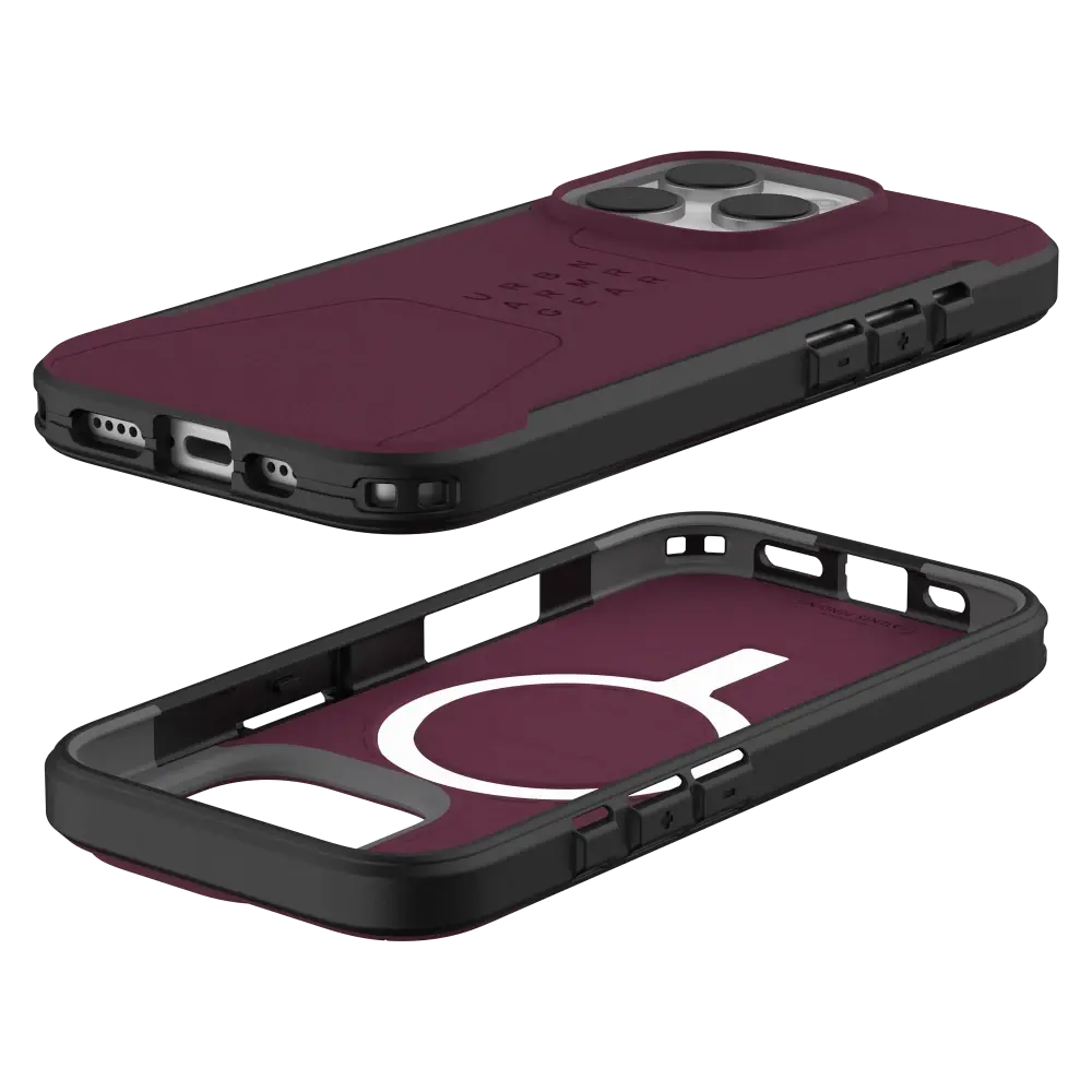 UAG Civilian MagSafe Case for iPhone 16 Pro - Bordeaux