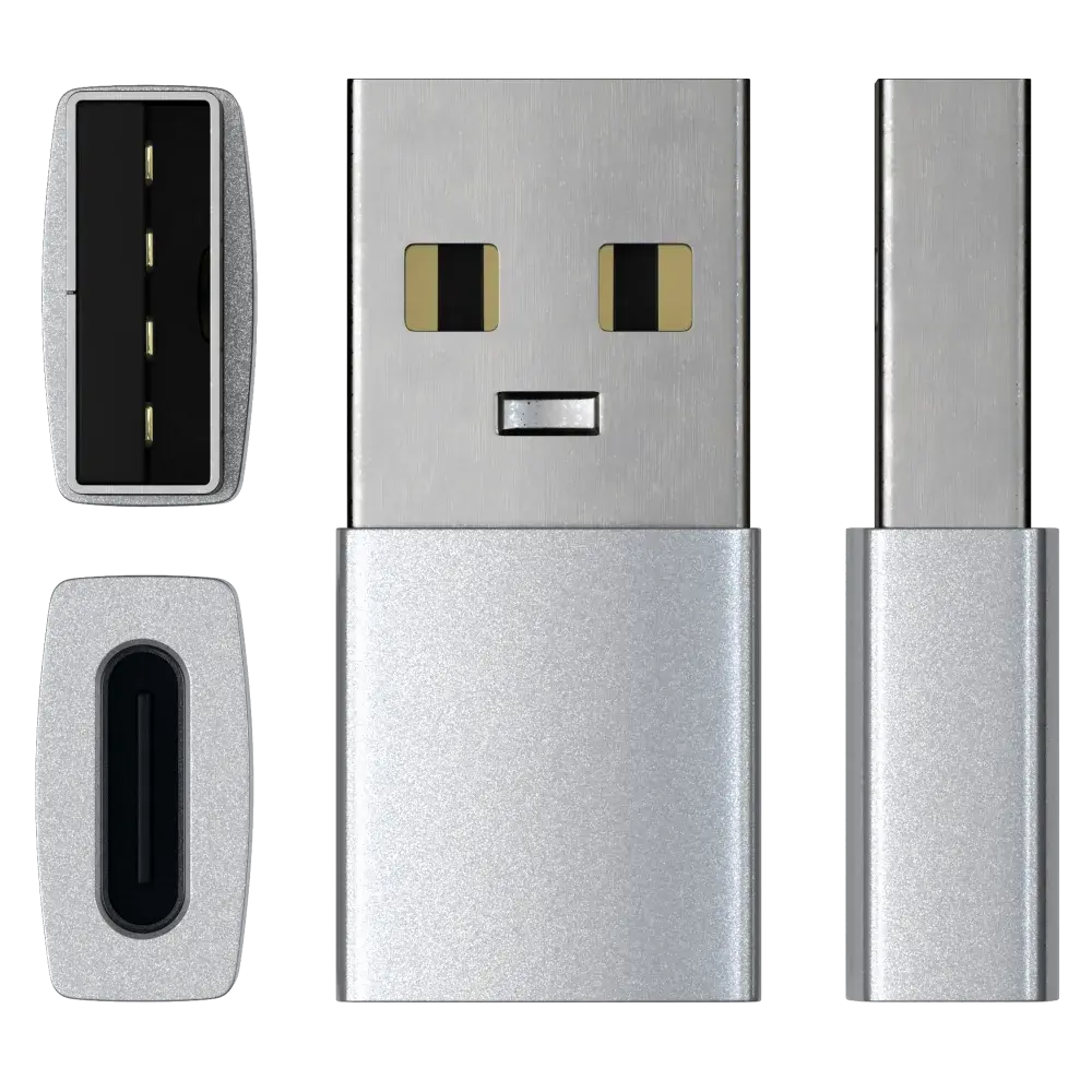 Satechi Aluminum USB-A to USB-C Adapter - Silver