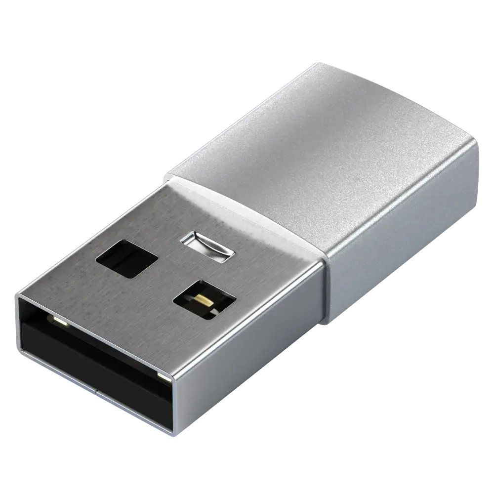 Satechi Aluminum USB-A to USB-C Adapter - Silver