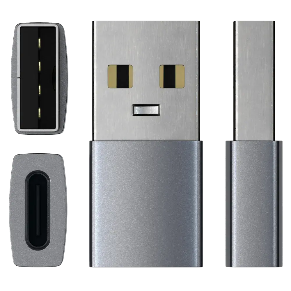 Satechi Aluminum USB-A to USB-C Adapter - Space Gray