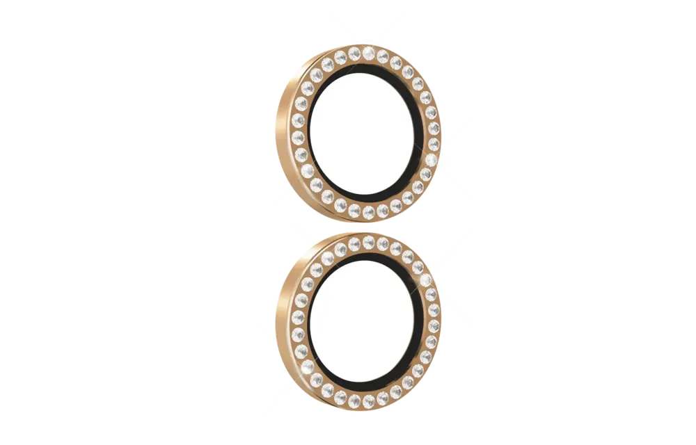 Kate Spade Aluminum Stone Ring Camera Lens Glass Protector for Apple iPhone 16 /16 Plus - Gold