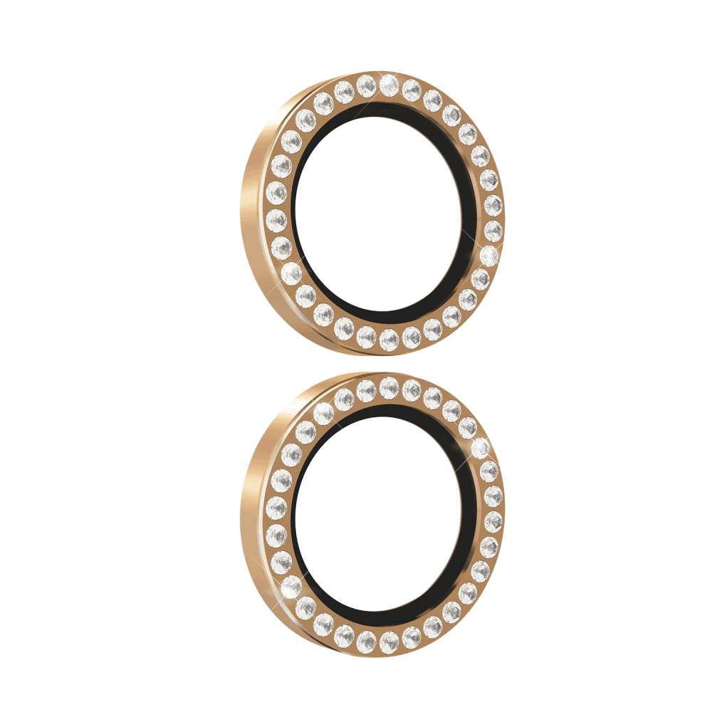 Kate Spade Aluminum Stone Ring Camera Lens Glass Protector for Apple iPhone 16 /16 Plus - Gold