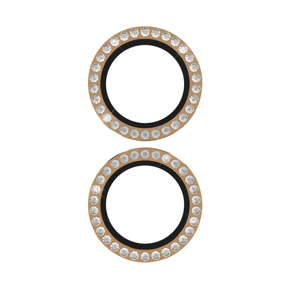 Kate Spade Aluminum Stone Ring Camera Lens Glass Protector for Apple iPhone 16 /16 Plus - Gold