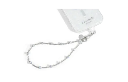 Kate Spade Link Chain Phone Wristlet - Charm Dazzle Silver