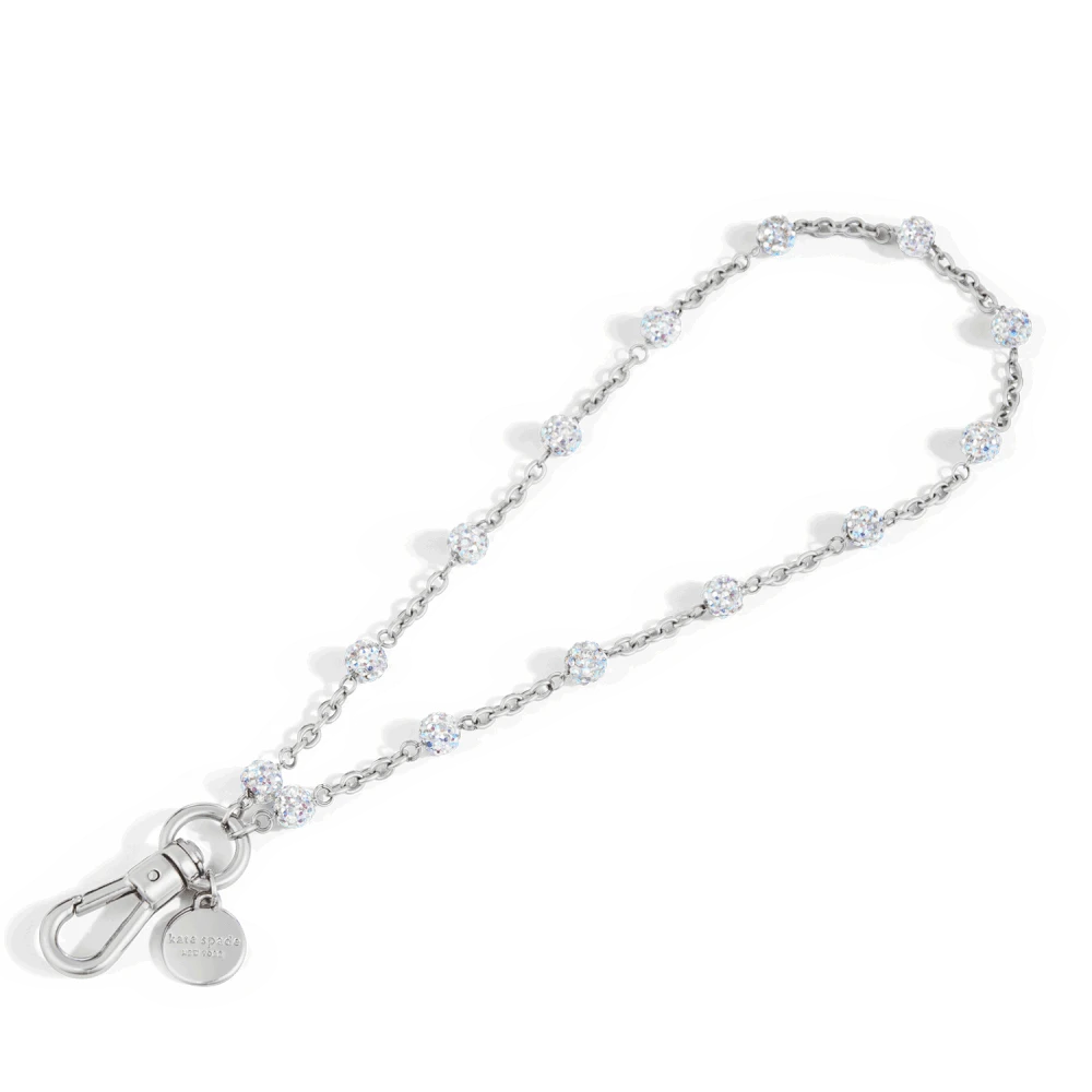 Kate Spade Link Chain Phone Wristlet - Charm Dazzle Silver