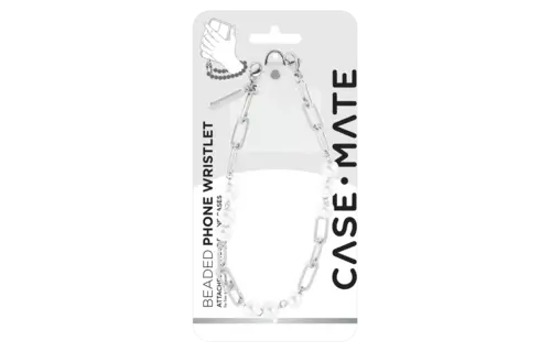 Case Mate Link Chain Phone Wristlet - Silver Pearl
