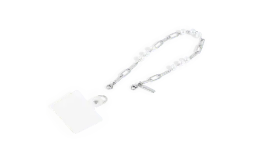 Case Mate Link Chain Phone Wristlet - Silver Pearl