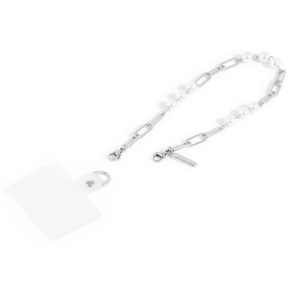 Case Mate Link Chain Phone Wristlet - Silver Pearl