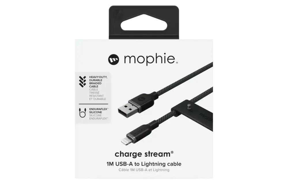 Mophie Charge Stream USB to Apple Lightning Cable 6ft/2m - Black