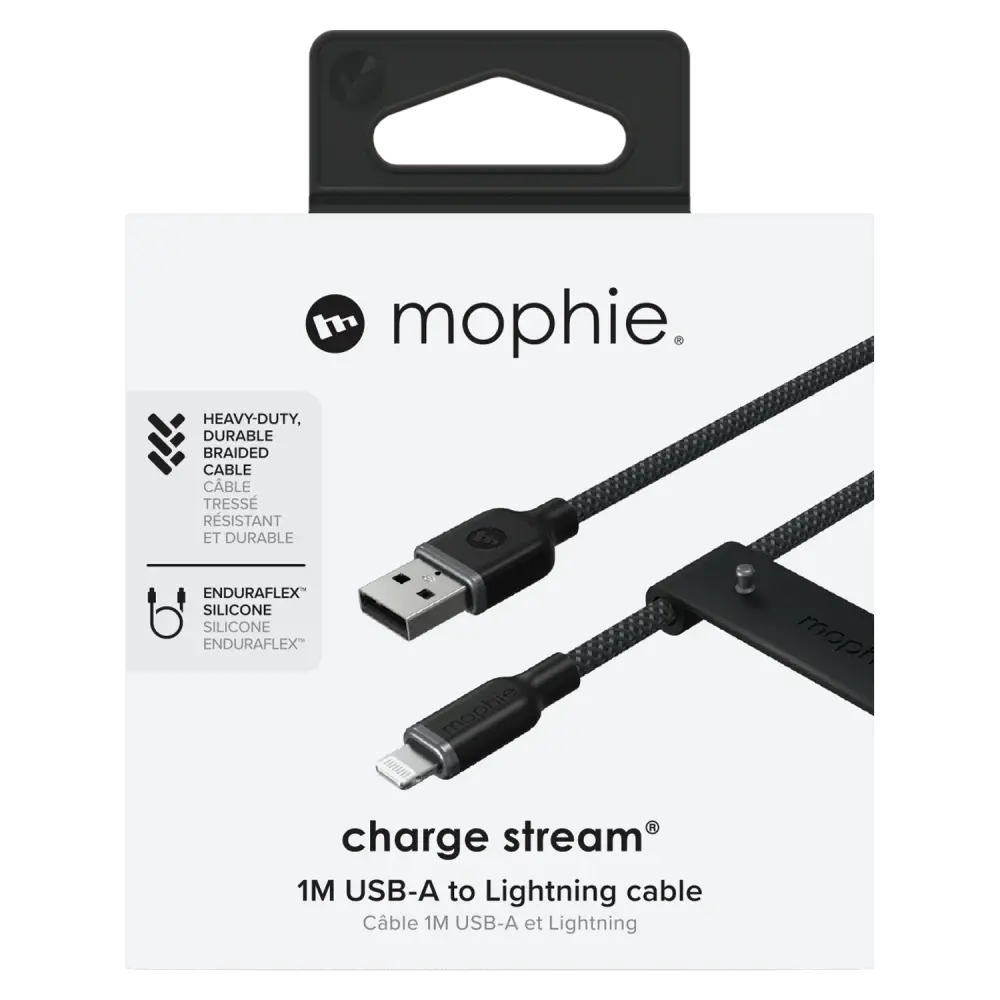 Mophie Charge Stream USB to Apple Lightning Cable 6ft/2m - Black