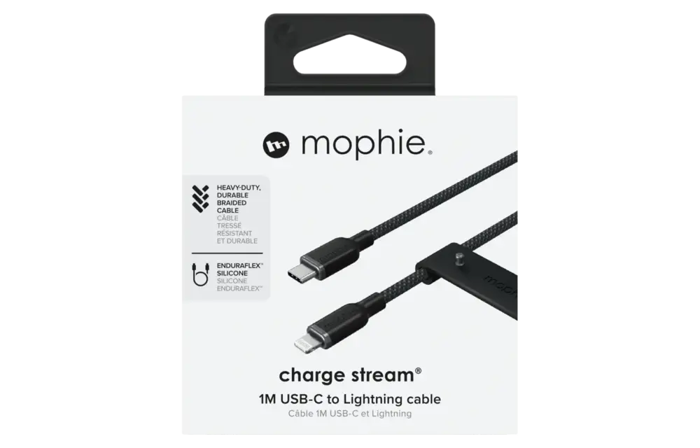 Mophie Charge Stream USB-C to Apple Lightning Cable 3ft/1M - Black