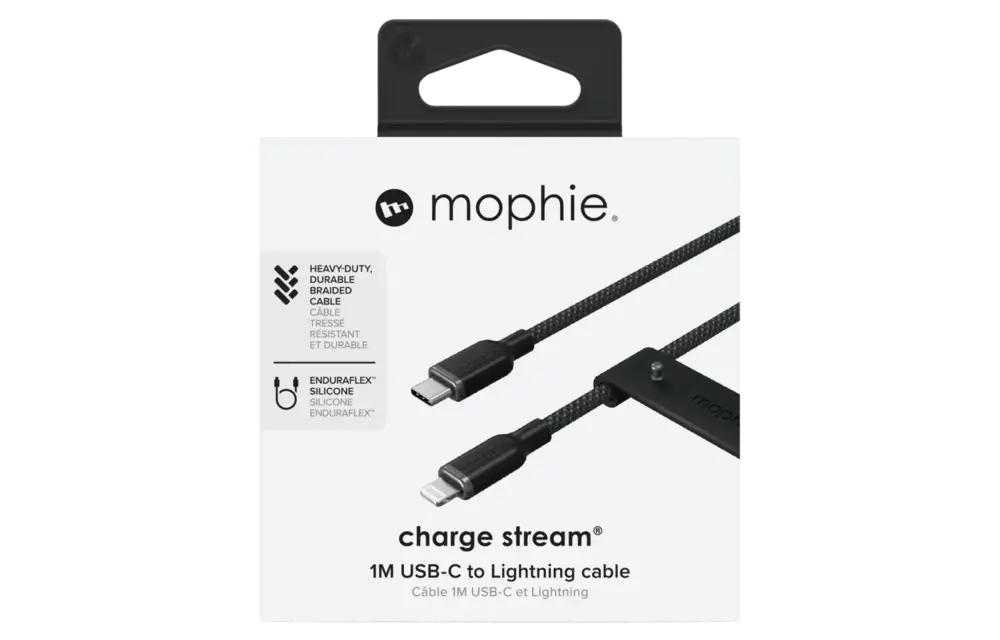 Mophie Charge Stream USB-C to Apple Lightning Cable 6ft/2M - Black