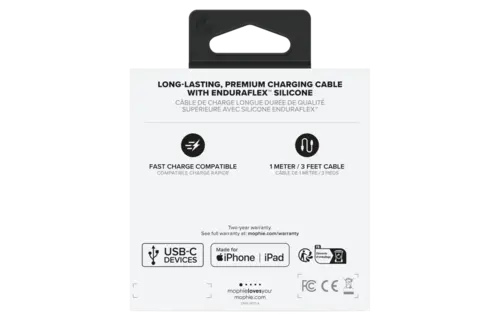 Mophie Charge Stream USB-C to Apple Lightning Cable 6ft/2M - Black