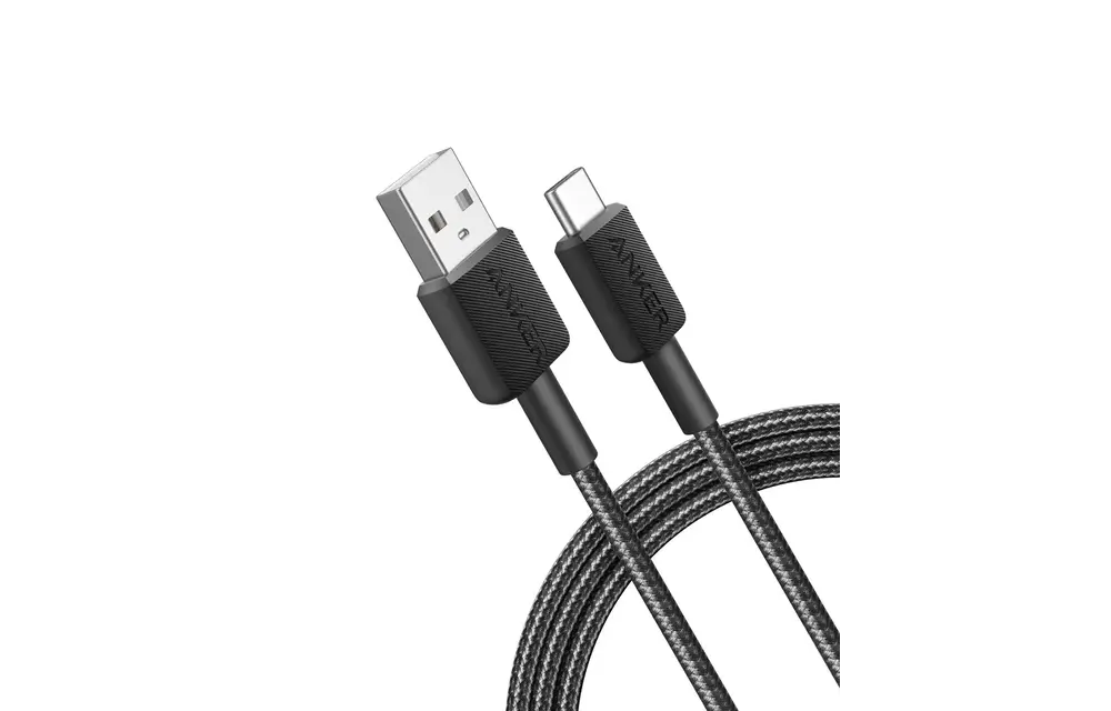 Anker Durable Braided Nylon USB-A to USB-C Cable 6ft/1.8m - Black