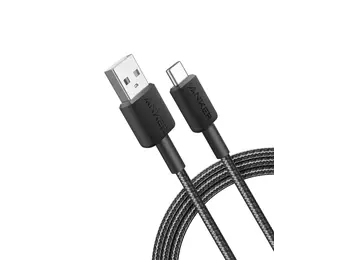Anker Durable Braided Nylon USB-A to USB-C Cable 6ft/1.8m - Black