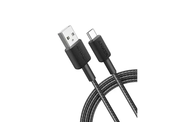 Anker Durable Braided Nylon USB-A to USB-C Cable 6ft/1.8m  - Black