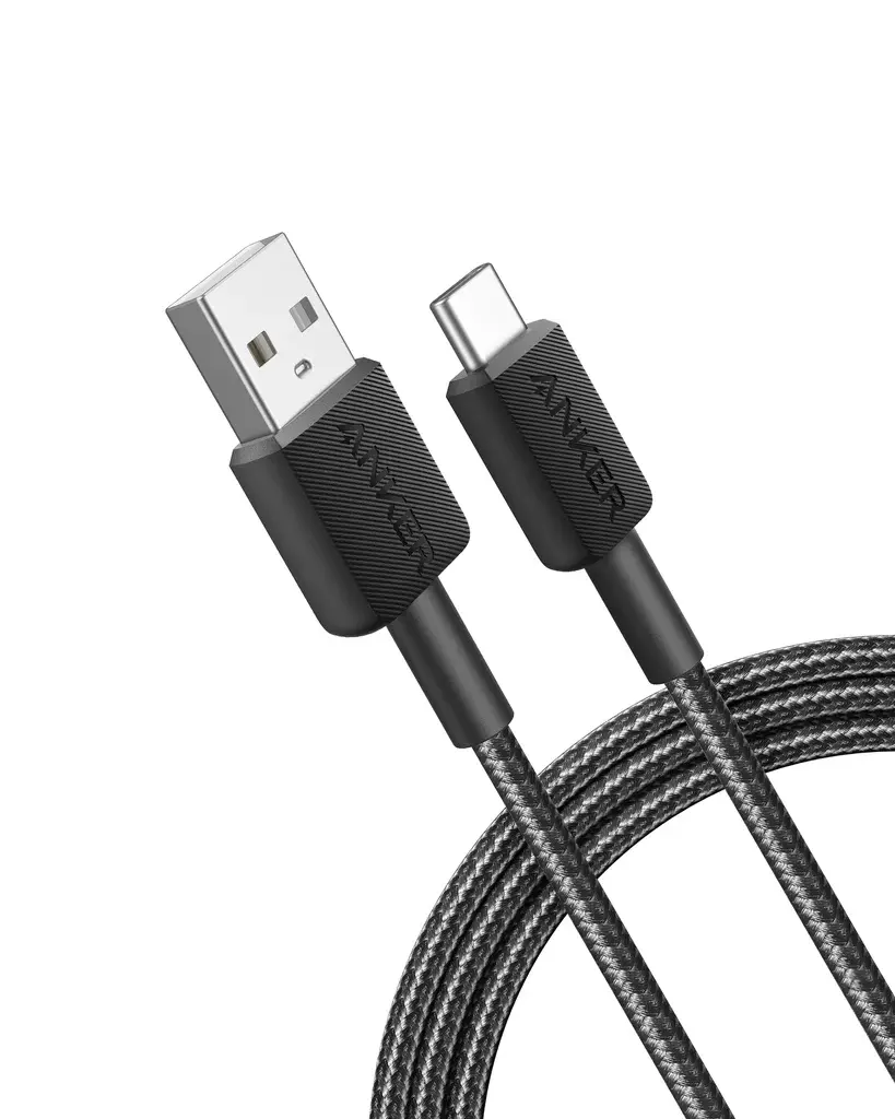 Anker Durable Braided Nylon USB-A to USB-C Cable 6ft/1.8m - Black