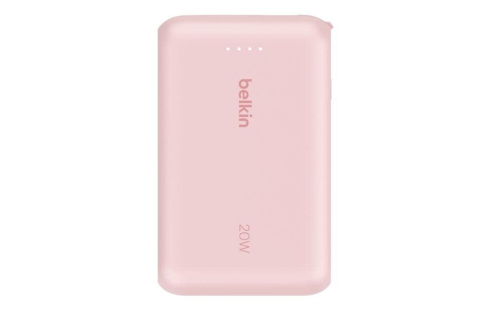 Belkin Boost Charge Power Bank 10K with Integrated USB-C Cable PD 20W 10'000mAh - Pink
