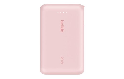 Belkin Boost Charge Power Bank 10K with Integrated USB-C Cable PD 20W 10'000mAh - Pink