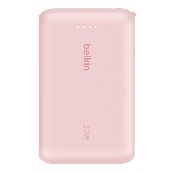 Belkin Boost Charge Power Bank 10K with Integrated USB-C Cable PD 20W 10'000mAh - Pink