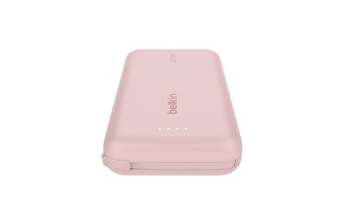 Belkin Boost Charge Power Bank 10K with Integrated USB-C Cable PD 20W 10'000mAh - Pink
