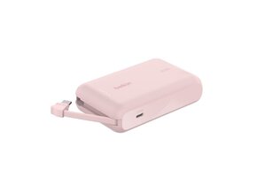 Belkin Boost Charge Power Bank 10K with Integrated USB-C Cable PD 20W 10'000mAh - Pink
