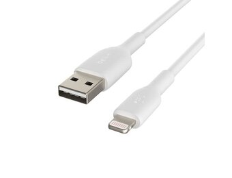 Belkin Boost Up Charge USB-A to Apple Lightning Cable 3.3ft/1m - White
