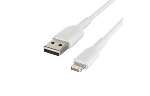 Belkin Boost Up Charge USB-A to Apple Lightning Cable 3.3ft/1m - White