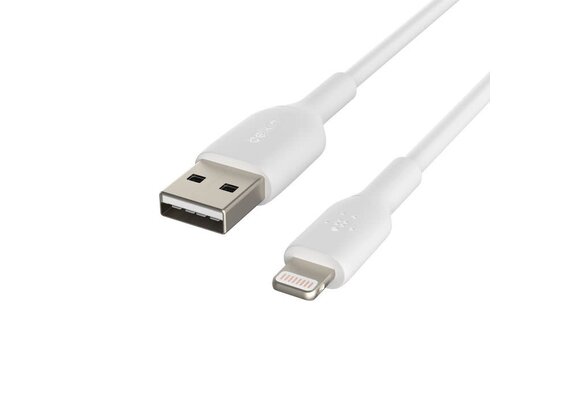 Belkin Boost Up Charge USB-A to Apple Lightning Cable 3.3ft/1m - White