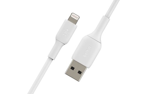 Belkin Boost Up Charge USB-A to Apple Lightning Cable 3.3ft/1m - White