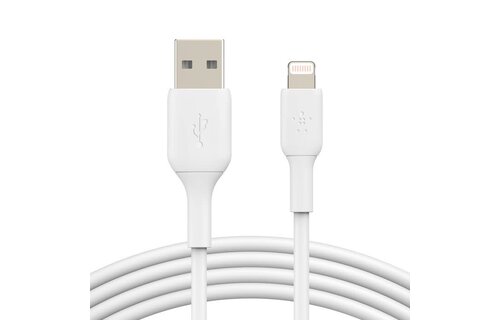 Belkin Boost Up Charge USB-A to Apple Lightning Cable 3.3ft/1m - White