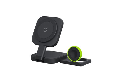 Goui Bend 3 in 1 Foldable MagSafe Wireless Charger - Black