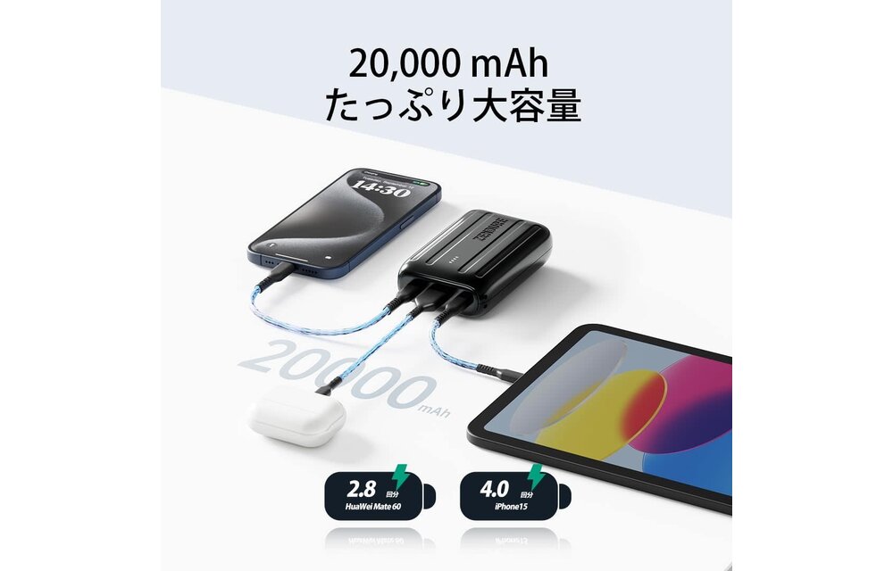 Zendure SuperMini 20+ PD Power Bank 20,000mAh - Black