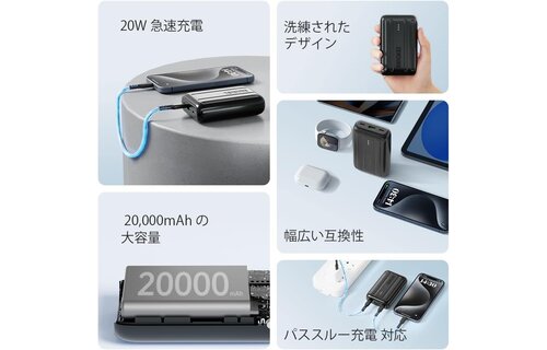 Zendure SuperMini 20+ PD Power Bank 20,000mAh - Black