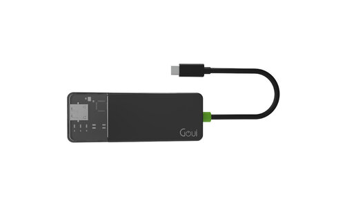 Goui Hub 7 in 1 100W Super Fast Multi Ports Hub - Black