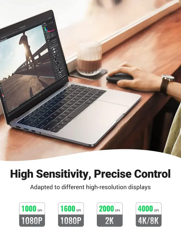 UGREEN Portable Wireless Mouse - Black