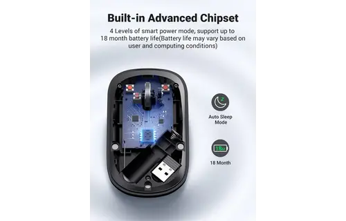 UGREEN Portable Wireless Mouse - Black