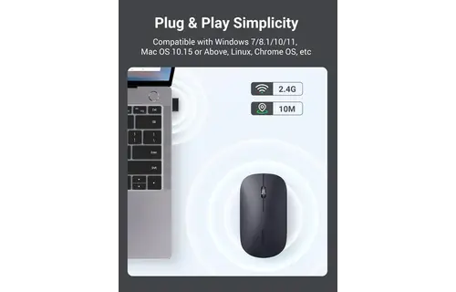UGREEN Portable Wireless Mouse - Black