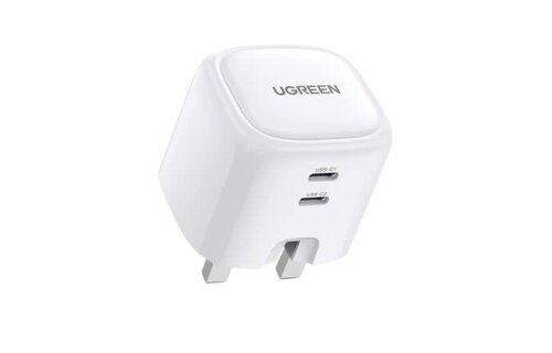 UGREEN Nexode Dual USB-C PD GaN Fast Charger 45W - White