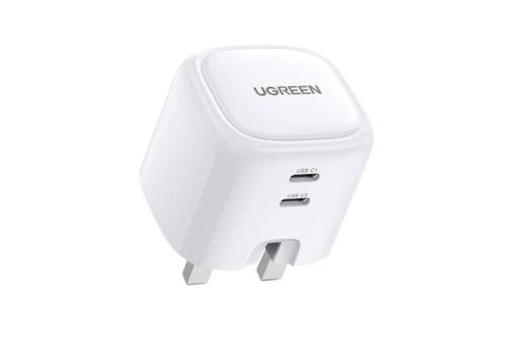 UGREEN Nexode Dual USB-C PD GaN Fast Charger 45W - White