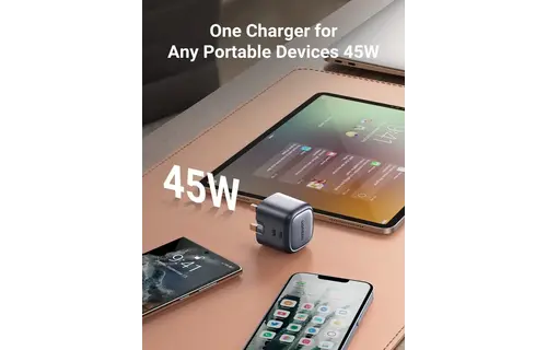 UGREEN Nexode Dual USB-C PD GaN Fast Charger 45W - White