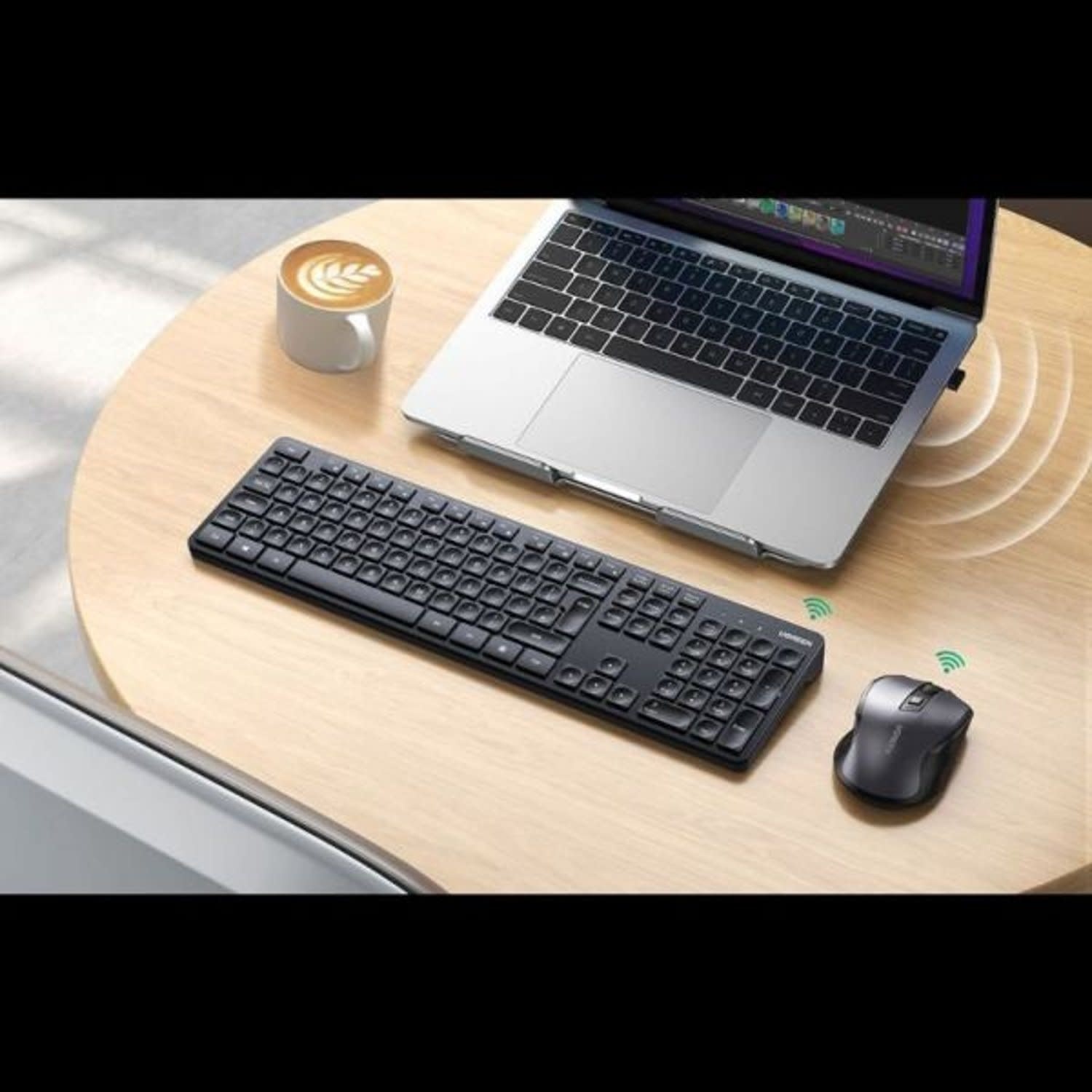 UGREEN Wireless Keyboard and Mouse Combo for Windows / Mac Os / Linux / Chrome OS - Black