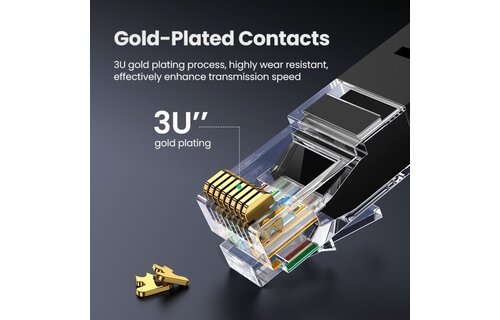 UGREEN Cat 6 RJ45 1000mbps Rounded Ethernet Lan Cable 5m - Black