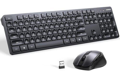 UGREEN Wireless Keyboard and Mouse Combo for Windows / Mac Os / Linux / Chrome OS - Black