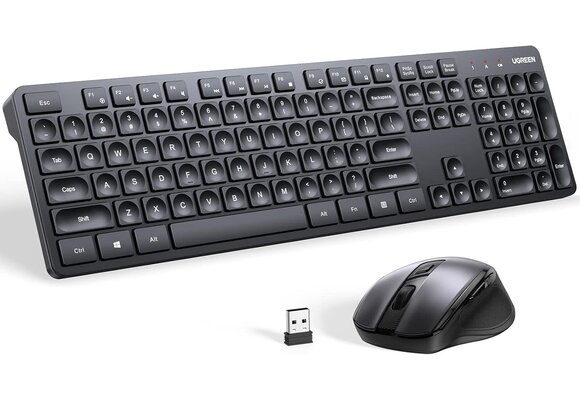 UGREEN Wireless Keyboard and Mouse Combo for Windows / Mac Os / Linux / Chrome OS - Black