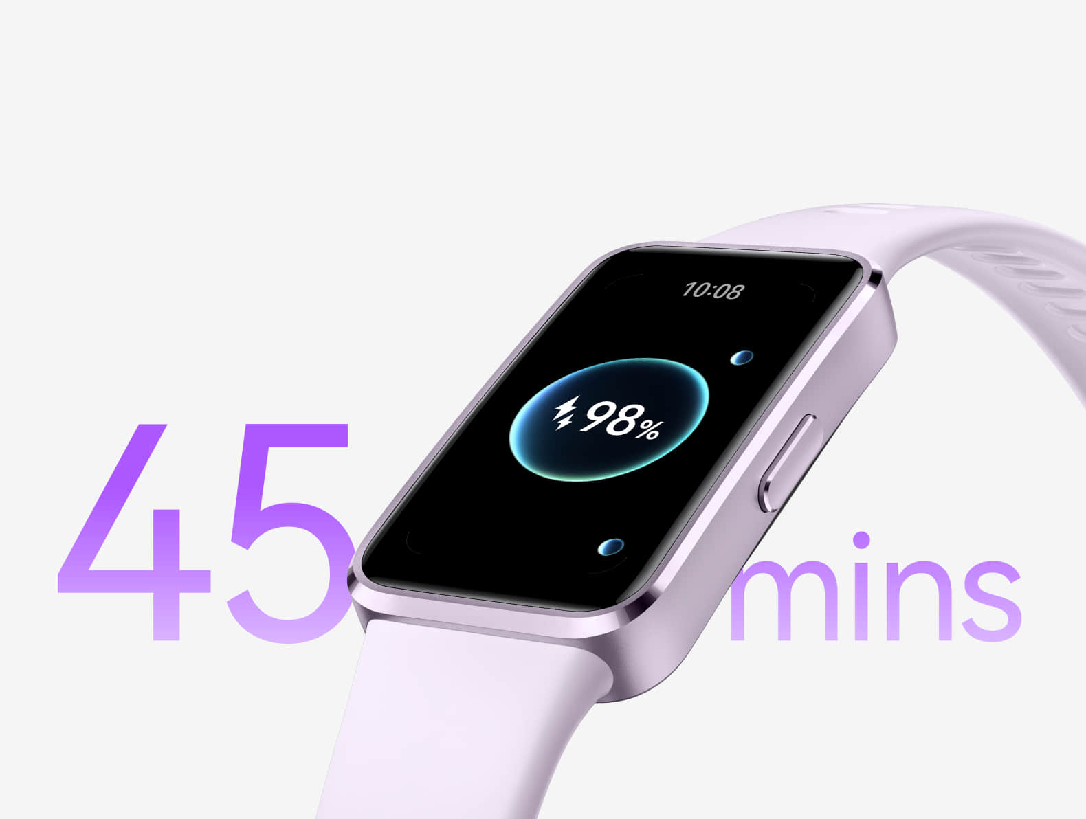 Huawei Band 10 Fluoroelastomer Strap with Aluminum Alloy Case - Purple